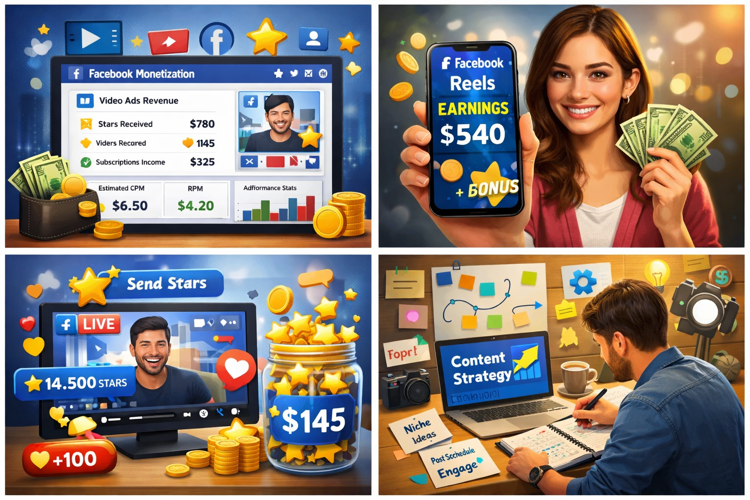 Facebook Content Monitization