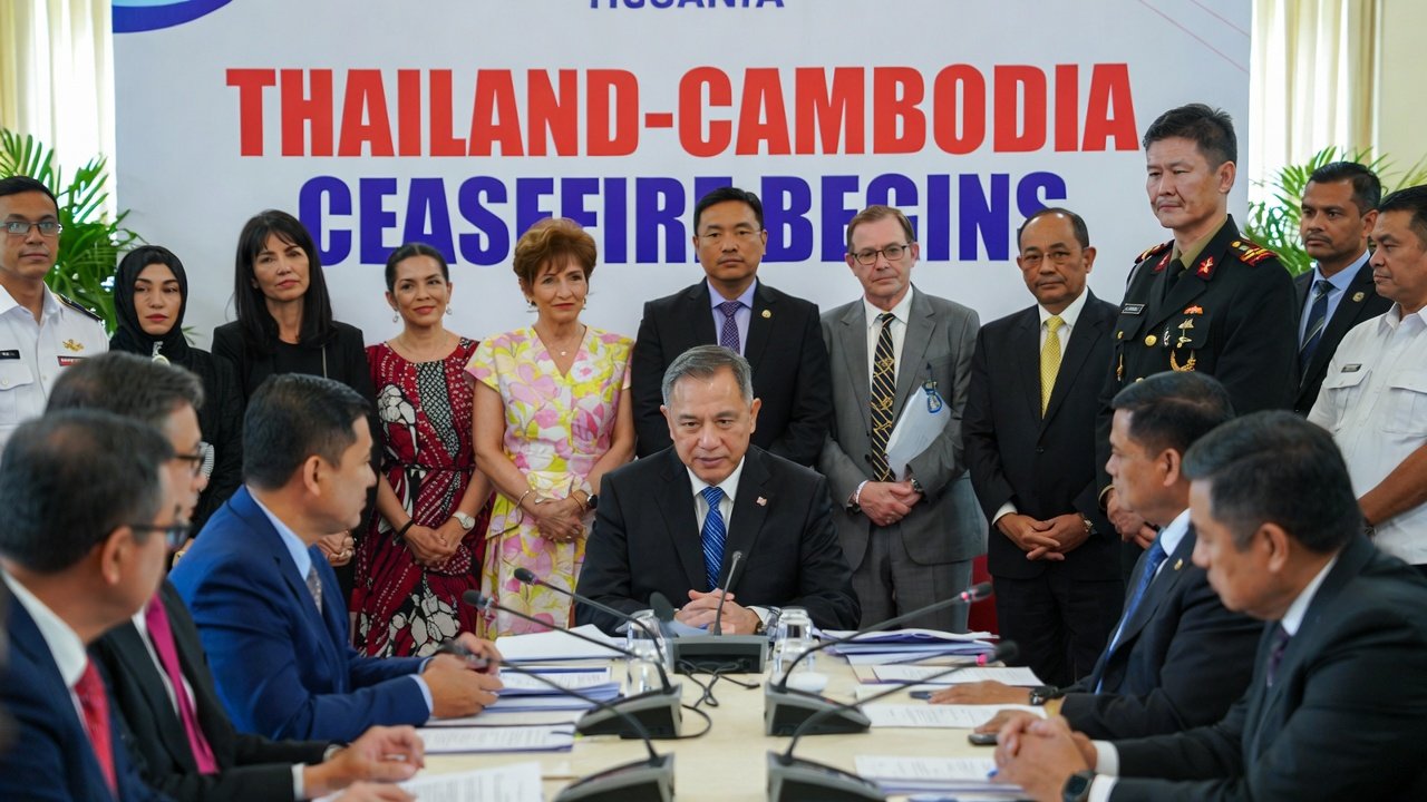 Thailand-Cambodia ceasefire begins after weeks of deadly clashes