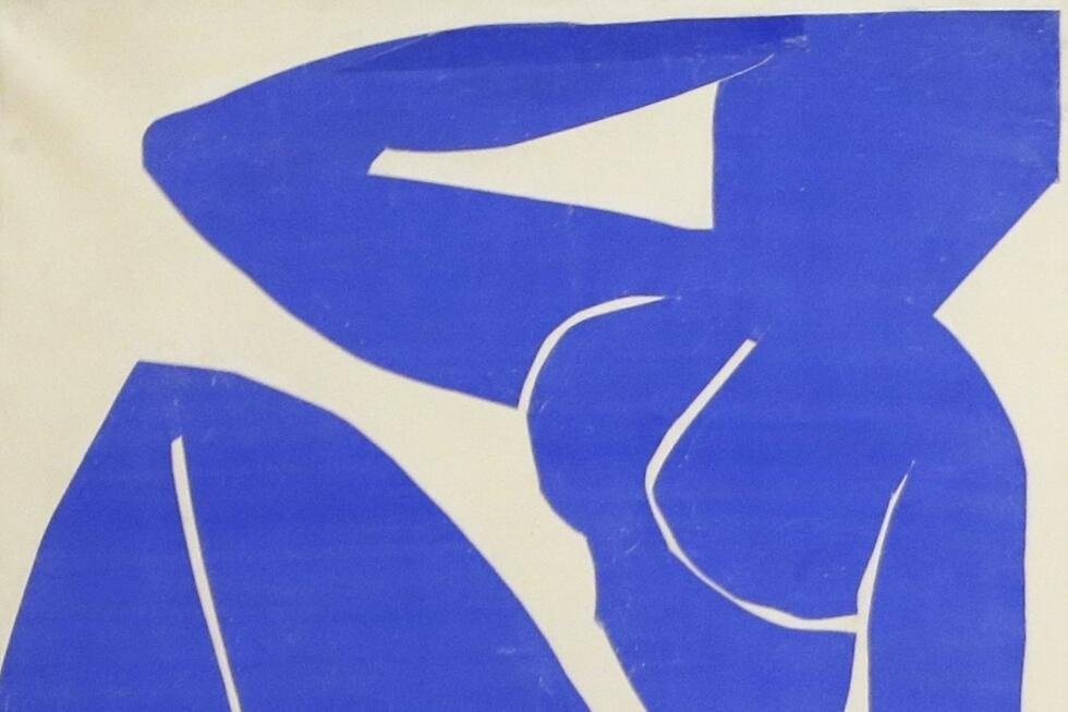 लंदन में द टेट मॉडर्न में हेनरी मैटिस की 'ब्लू न्यूड III 1952'।