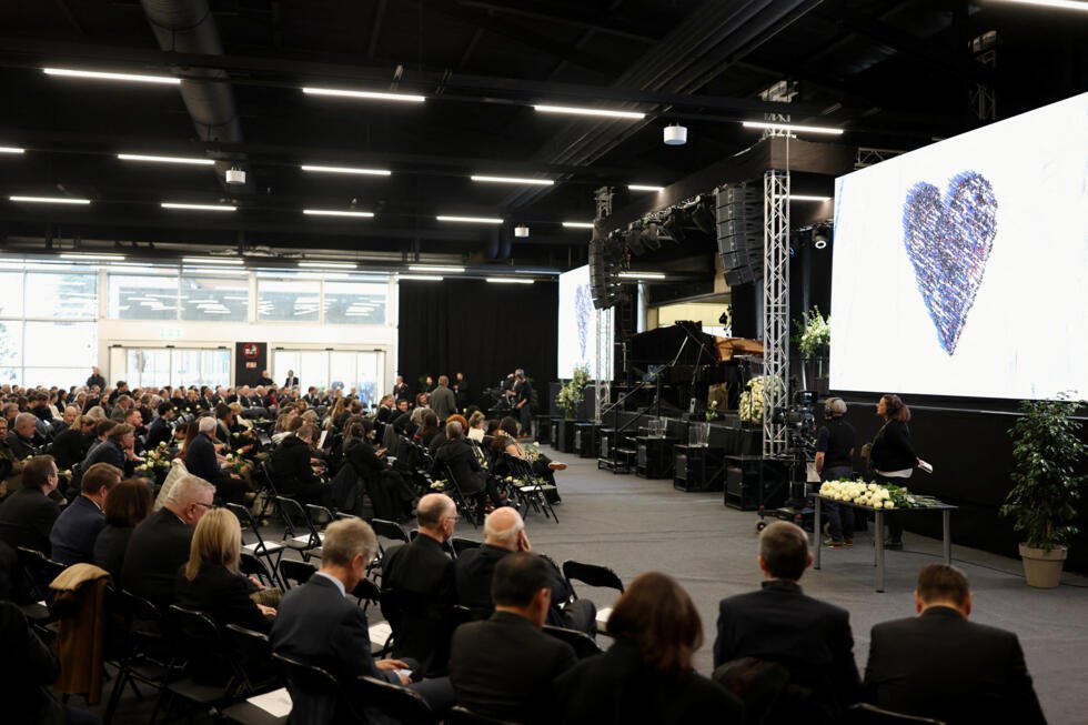 9 जनवरी, 2026 को स्विट्जरलैंड के मार्टिग्नी में क्रांस-मोंटाना में लगी आग के पीड़ितों को श्रद्धांजलि का राष्ट्रीय समारोह